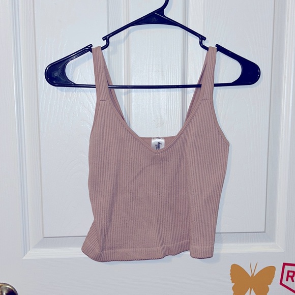 Rose/mauve Ribbed Tank - Picture 1 of 3